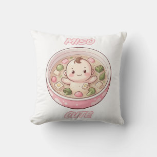 Coussin Miso Cute Baby Print   Décoration fantaisiste pour
