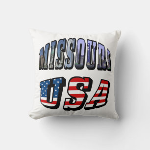Coussin Missouri Picture et USA Text