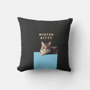 Coussin Mister Kitty – Conception de personnage de chat mi