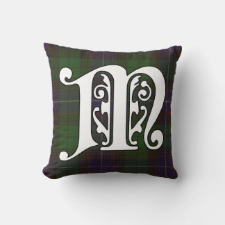 Coussin Mitchell Clan Tartan Monogram