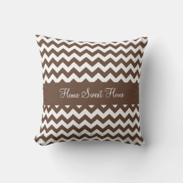 Coussin Mocha Brown Chevron
