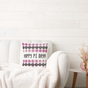 Coussin Mod Pi - Symboles rose et pi - Joyeux cadeau de jo