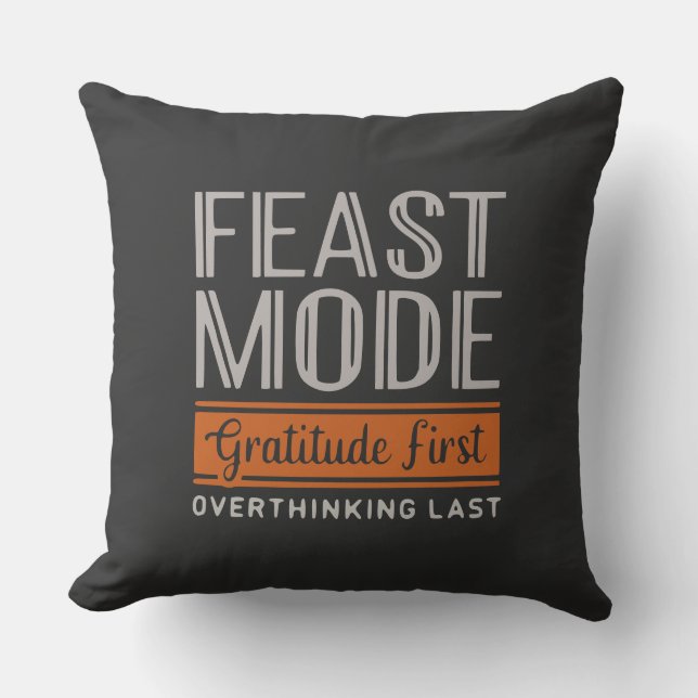 Coussin Mode Fête Gratitude Jeu d'oreiller (Recto)