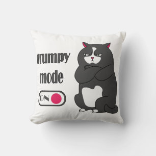 Coussin Mode grumeux sur drôle de gros chat