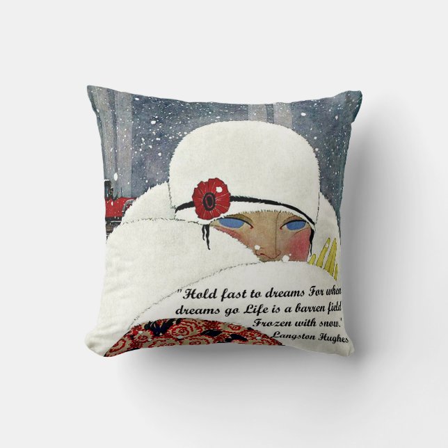 Coussin Mode hiver vintage (Recto)
