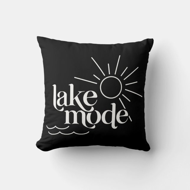 Coussin Mode lac Soleil été (Recto)