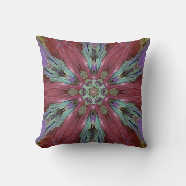 Coussin Modèle artistique frais de Bourgogne Teal (Recto)