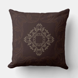 Coussin Modèle Damas vintage | arrière - plan de bois de r