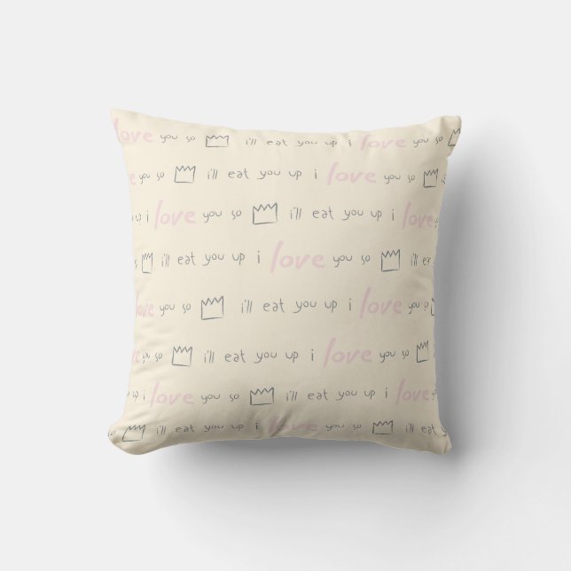 Coussin Modèle de citation Where the Wild Things (Recto)