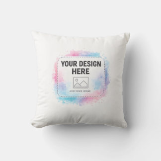 Coussin Modèle de conception aquarelle modifiable – Votre 