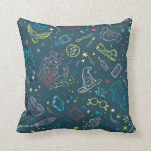 Coussin Modèle de dessin au trait d'objets HARRY POTTER™