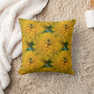 Coussin Modèle de fleur de marguerite jaune de la nature
