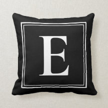 Modèle de monogrammes Élégant noir blanc moderne