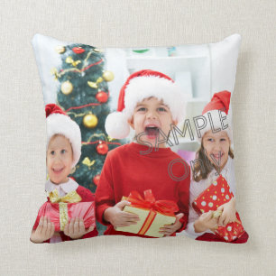 Coussin Modèle de photo de Noël Xmas pour enfants ou famil