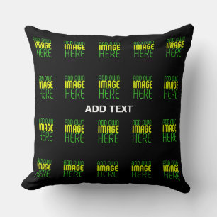 COUSSIN MODÈLE DE TEXTE D'IMAGE NOIRE SIMPLE ET MODERNE