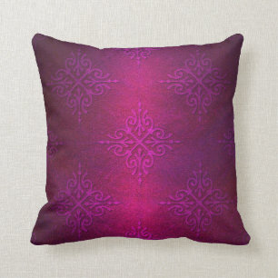 Coussin Modèle Fancy Rose Profond Purple Damask