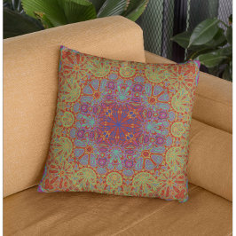 Coussin Modèle floral Abstrait psychédélique coloré