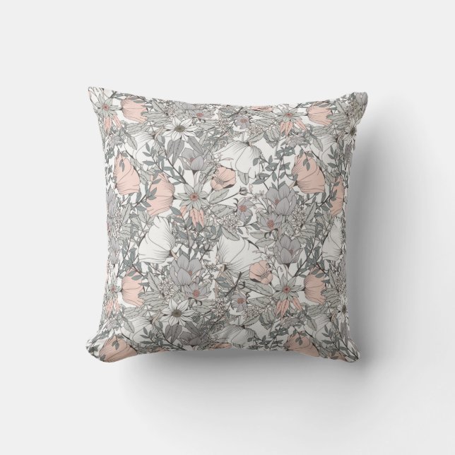 Coussin Modèle floral clair (Recto)