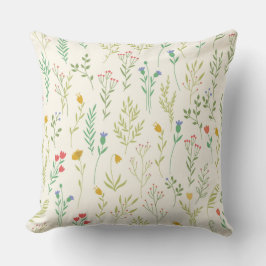 Coussin Modèle floral de fleurs botaniques 20" x 20"