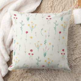 Coussin Modèle floral de fleurs botaniques 20" x 20"