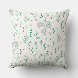 Coussin Modèle floral de fleurs botaniques 20" x 20"