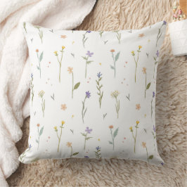 Coussin Modèle floral de fleurs botaniques 20" x 20"