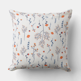 Coussin Modèle floral de fleurs botaniques 20" x 20"