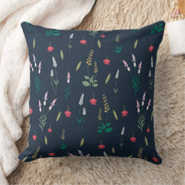 Coussin Modèle floral de fleurs botaniques 20" x 20"