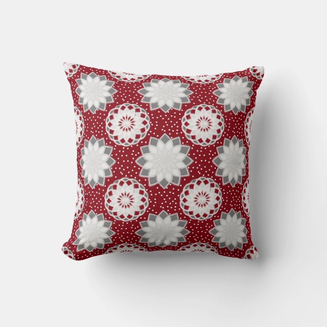Coussin Modèle Floral hivernal personnalisé (Recto)