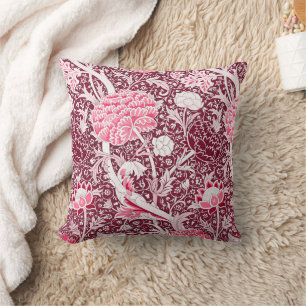 Coussin Modèle floral rose or William Morris