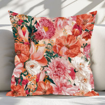 Modèle Floral rose orange