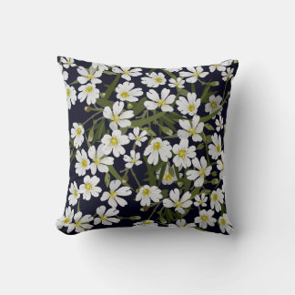 Coussin Modèle floral vintage sans brosse avec champ blanc