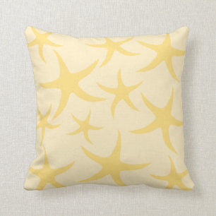 Coussin Modèle jaune d'étoiles de mer