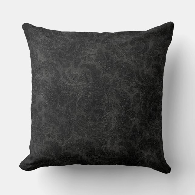 Coussin Modèle noir monochromatique de luxe (Recto)