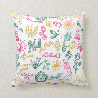 coussin modelé par résumé de formes de griffonnage