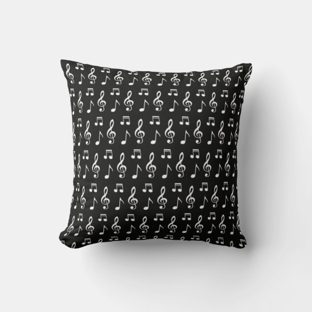 Coussin Modèle sans couture de notes de musique (Recto)