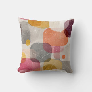 Coussin Modern Abstract Organic Shapes Throw Pillow – Eart