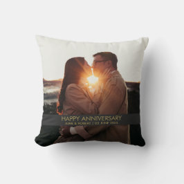 Coussin Modern anniversary photo love 