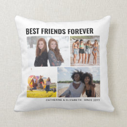 Coussin Modern Best Friends Forever 4 Photos Nom