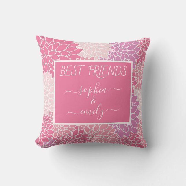 Coussin Modern Best Friends Nom de script Pink Dahlia (Recto)