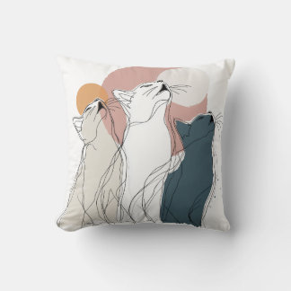 Coussin Modern Cat Art Sofa Cushion