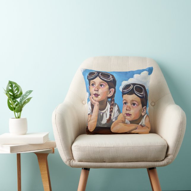 Coussin Modern Cherub Painting - Rembrandt Inspired Art (Chaise)