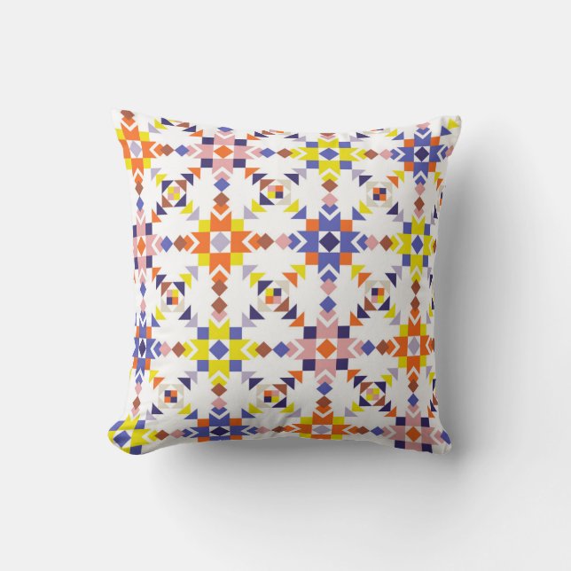 Coussin Modern Colorwave Throw Pillow (Recto)