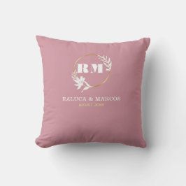 Coussin Modern Custom Monogram Anniversary Keepsake