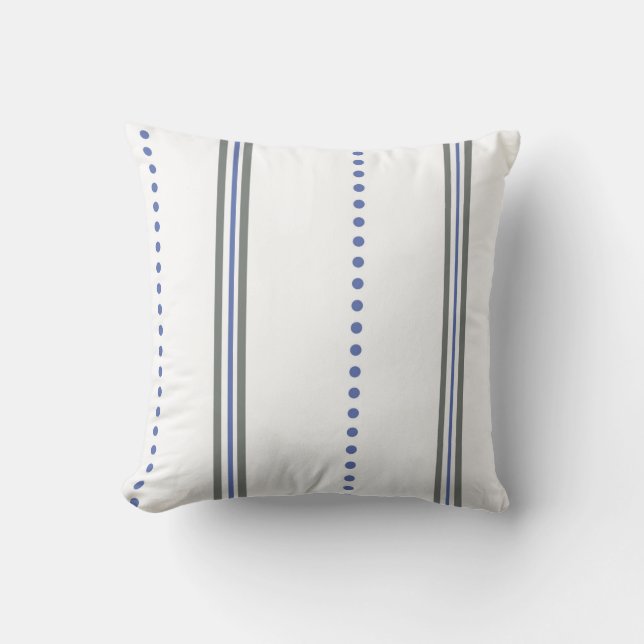 Coussin  Modern Geometric Line & Dot Pattern (Recto)