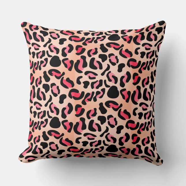 Coussin Modern Leopard Pattern Animal Print (Recto)