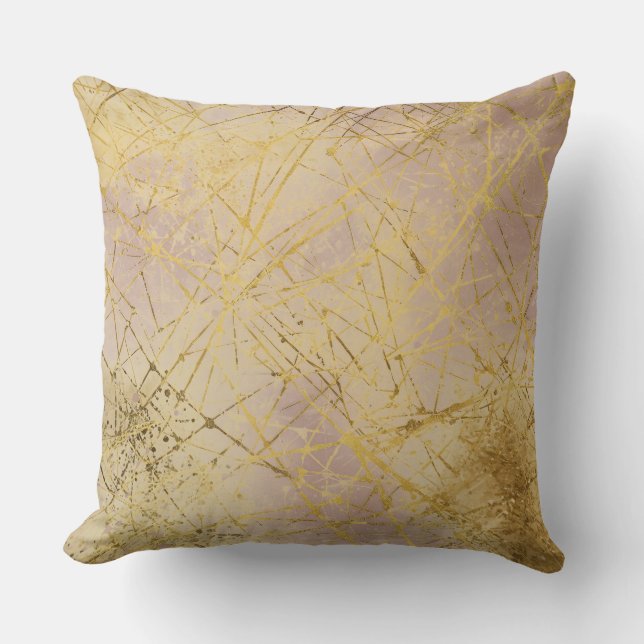 Coussin Modern, Luxury, Gold , Rose Gold, Abstract Pattern (Recto)