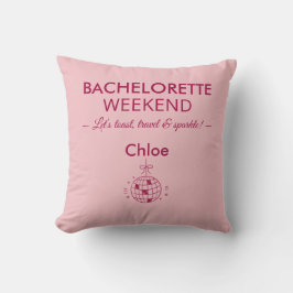 Coussin Modern Minimalist Bachelorette Weekend | Pink 
