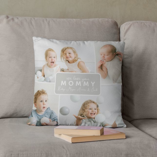Coussin Modern Mommy 4 Photo Gray (Créateur téléchargé)