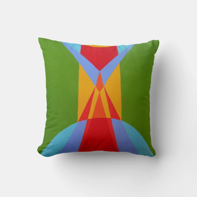 Coussin Modern Multicolor Expressions Throw Pillow (Recto)